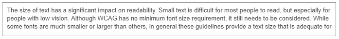 A paragraph of text has the font size set to 8 points.