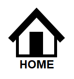 Link to a home page using the image of a house above the text "home".