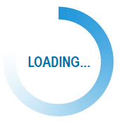 The outline of a circle colored in a gradient that starts in blue at the top of the circle, moves in a clockwise direction, and ends in white about three-quarters of the way around the circle. Inside the circle is the word 'loading'.