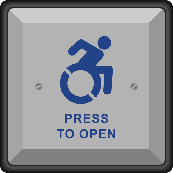 An automatic door button